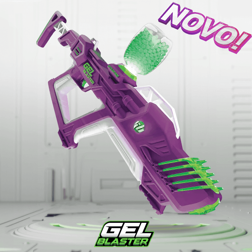 Ljubičasti Gel Blaster marker sa spremnikom zelenih gel kuglica
